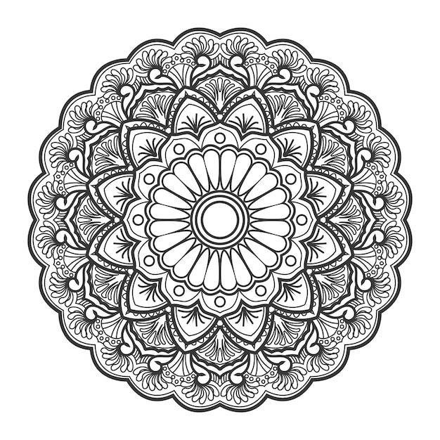 Mandala design for coloring page