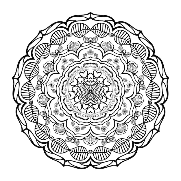 Mandala design for coloring pages and decoration