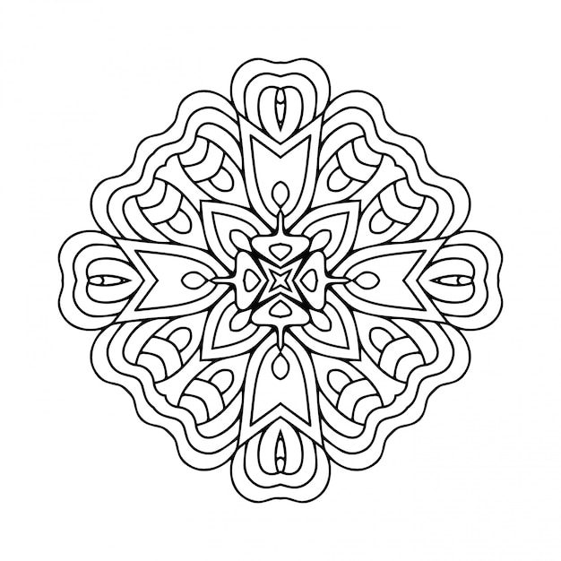 Mandala design. Lineart, decorative elements