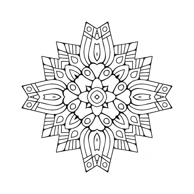 Mandala design. Lineart, decorative elements