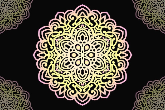 Mandala Design. Round lace pattern design.