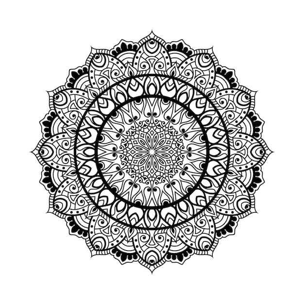 Mandala design template with white background