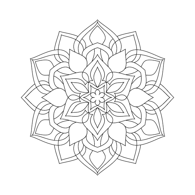 Mandala design vector for coloring