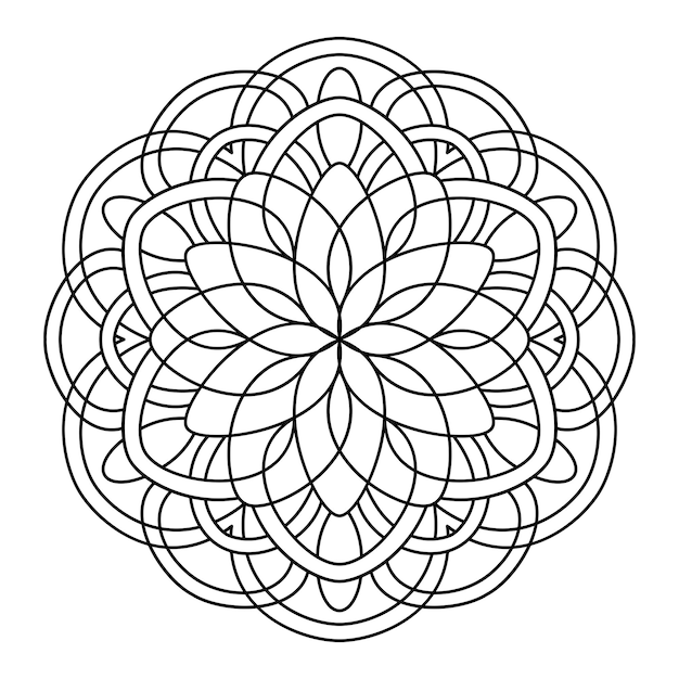 Mandala design vector for coloring