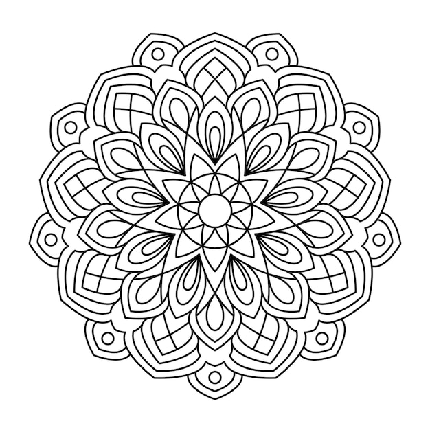 Mandala design vector for coloring