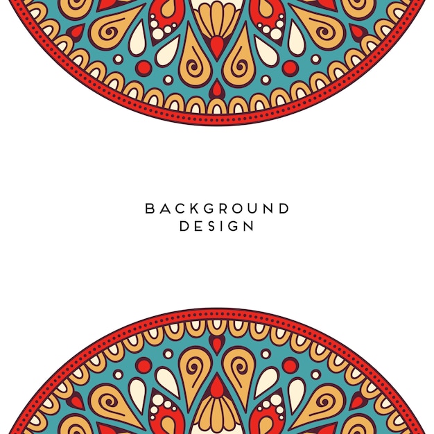 Mandala design on white blank background