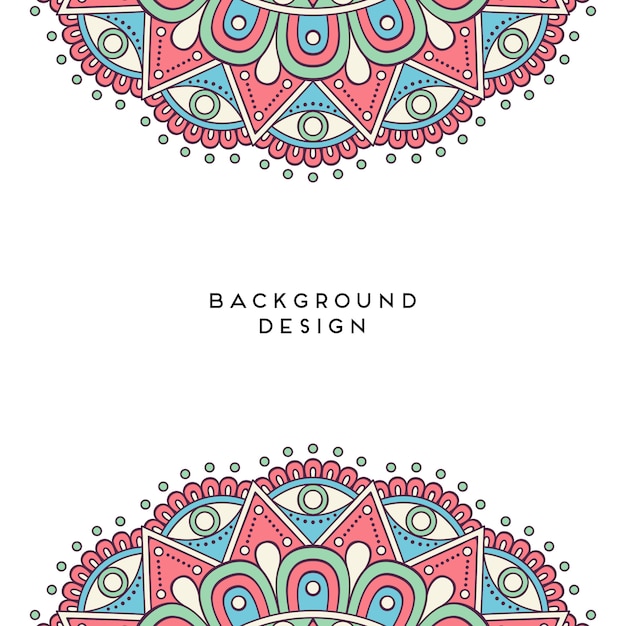 Mandala design on white blank background