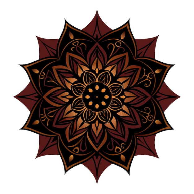 Mandala design with a circular pattern Black and white mandala pattern