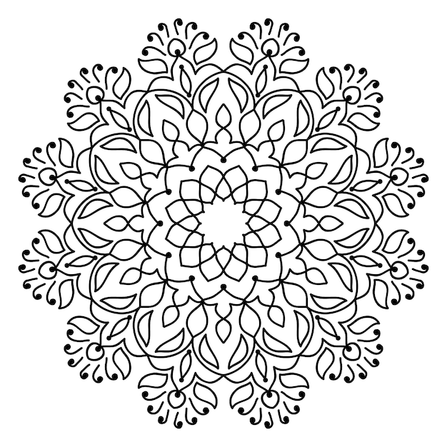 Mandala Design with White