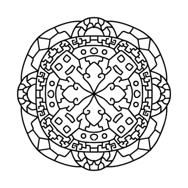 Mandala ethnic abstract adult coloring book page 4