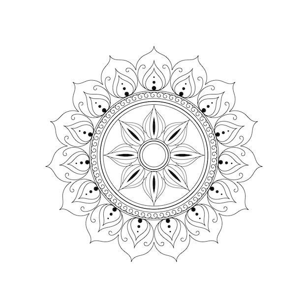 Mandala Floral Design Elements Stock