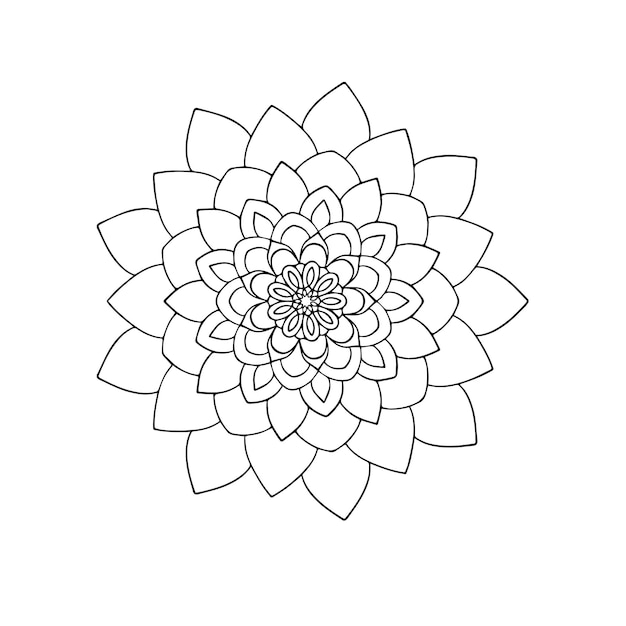 Mandala of floral ornaments lotus flower