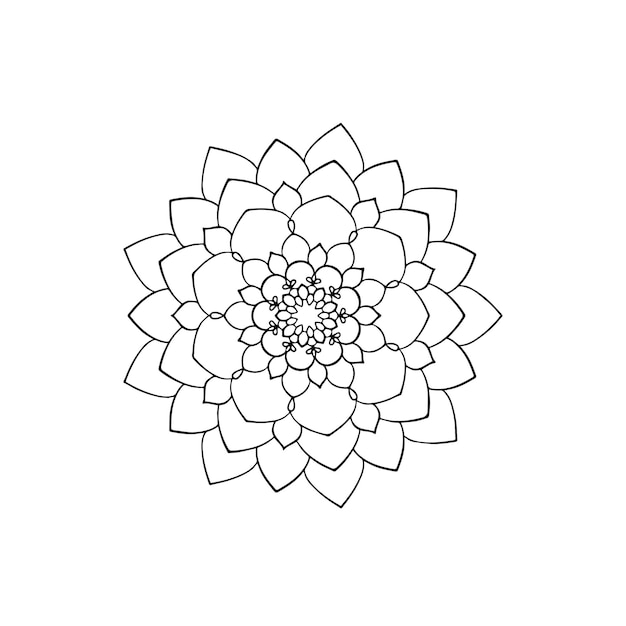 Mandala of floral ornaments spiritual symbol