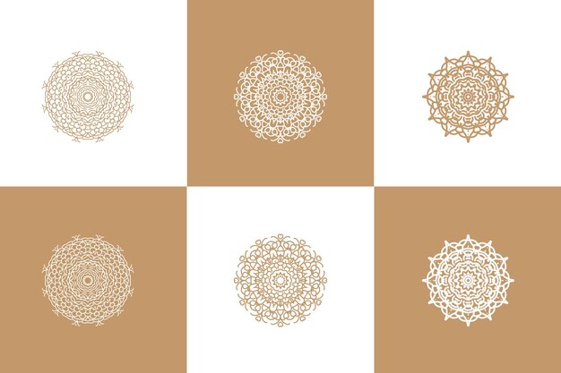 Mandala Flower Art Logo Background Design