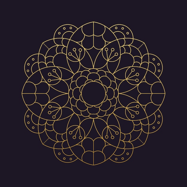 Mandala flower beautiful vector