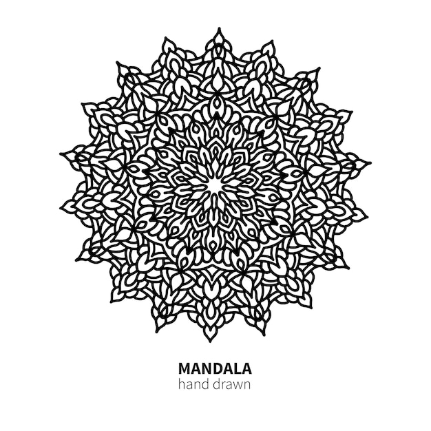 Mandala flower drawing