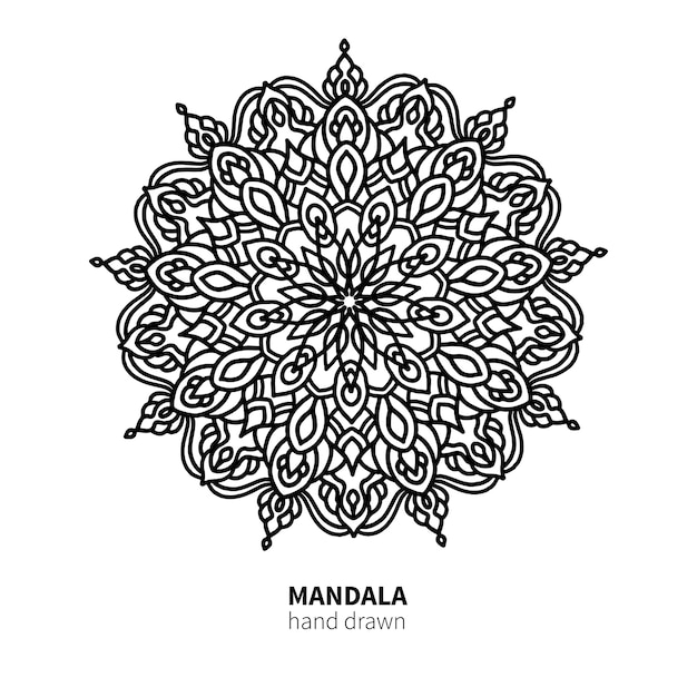 Mandala flower drawing