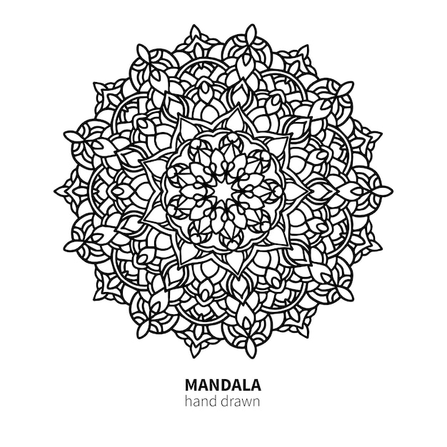 Mandala flower drawing