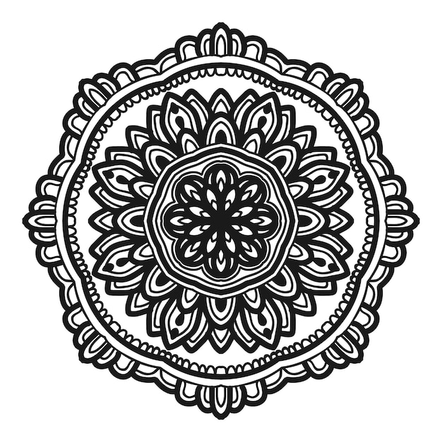 Vector mandala flower illustration vector design