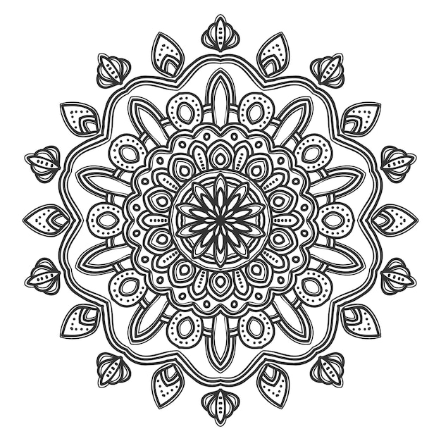 Mandala flower illustration vector design