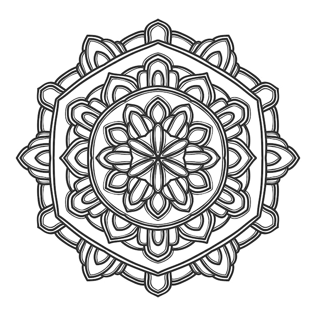 Mandala flower illustration vector design