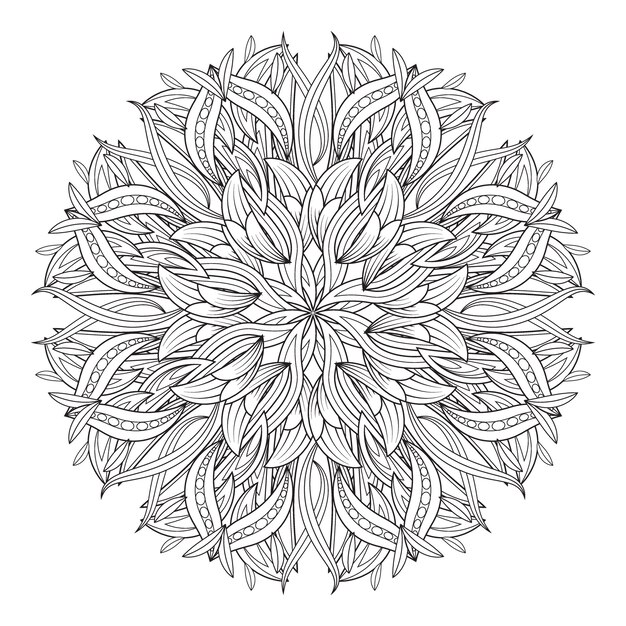 Mandala flower Vintage decorative elements. 