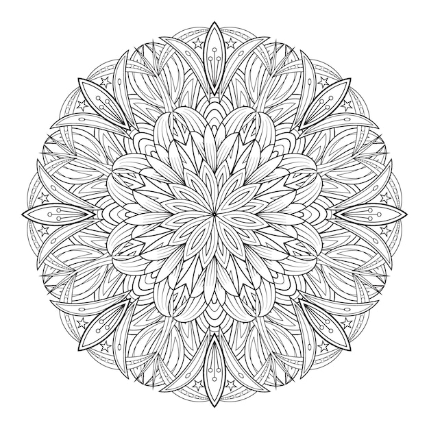 Mandala flower Vintage decorative elements.