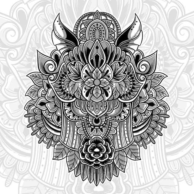 Mandala hand drawn design Free Vector