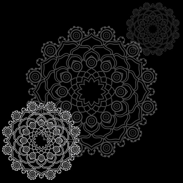 Mandala icon logo template design