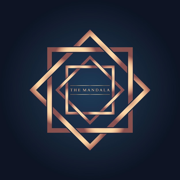 Mandala icon logo template design