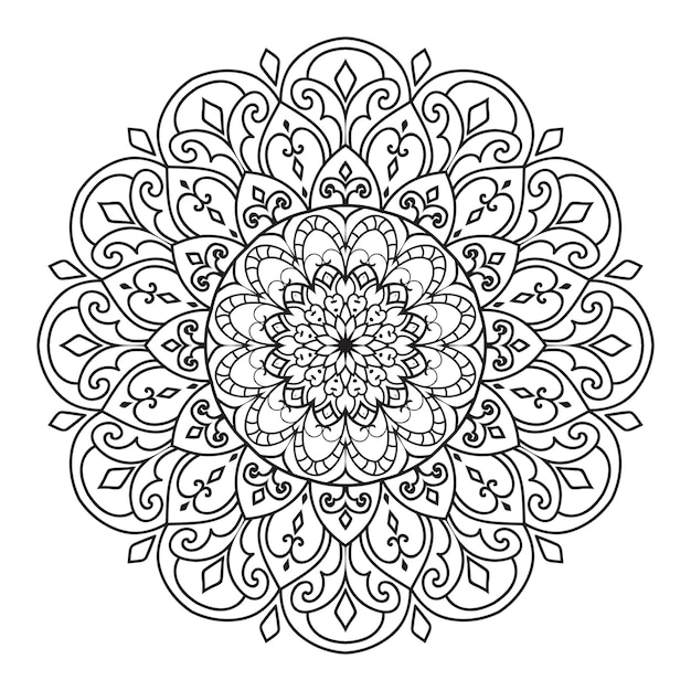 Mandala illustration. Floral ornaments for coloring book.