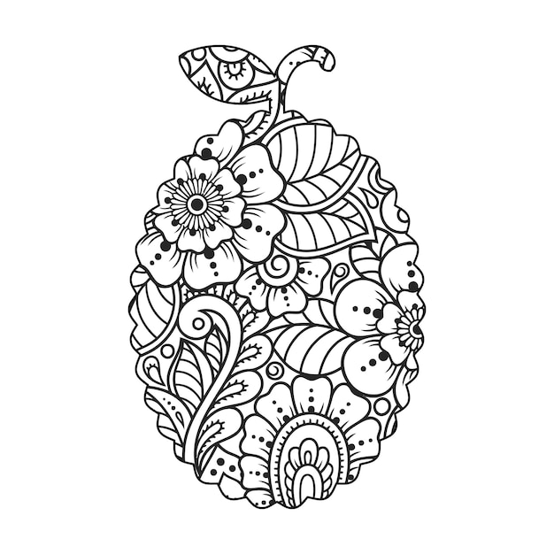 Mandala Jackfruit coloring Page For Kids