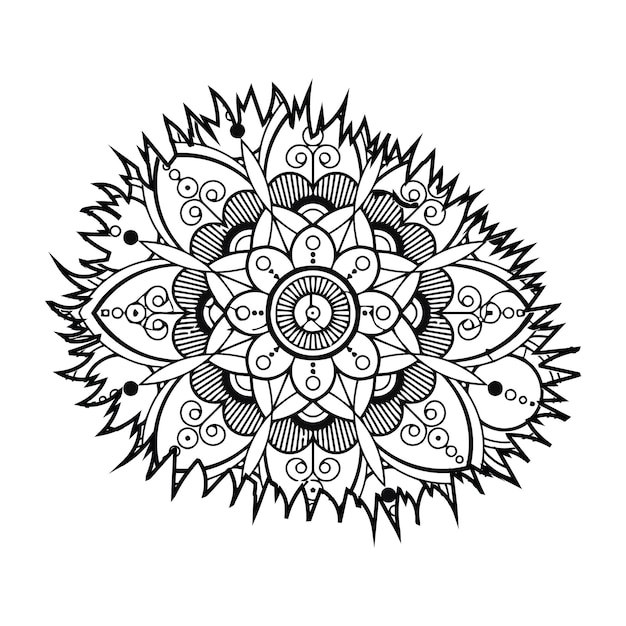 Mandala Jackfruit coloring Page For Kids