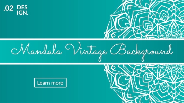 Mandala luxurious vintage abstract background decoration vector traditional banner retro cover