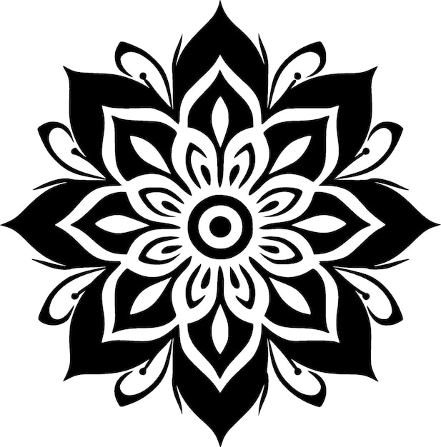 Mandala Minimalist and Flat Logo Vector illustration