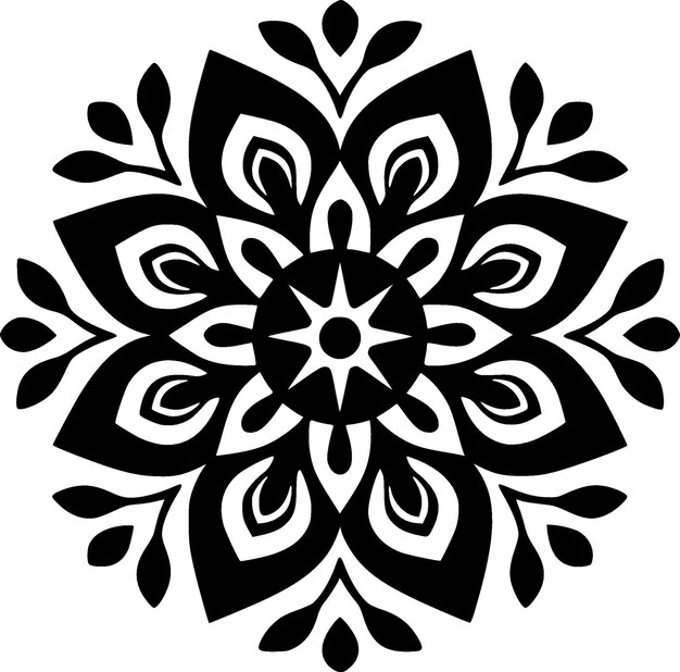 Mandala Minimalist and Flat Logo Vector illustration