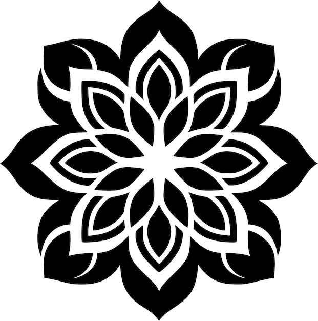 Mandala Minimalist and Flat Logo Vector illustration