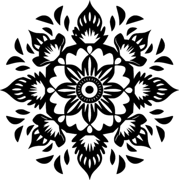 Mandala Minimalist and Simple Silhouette Vector illustration