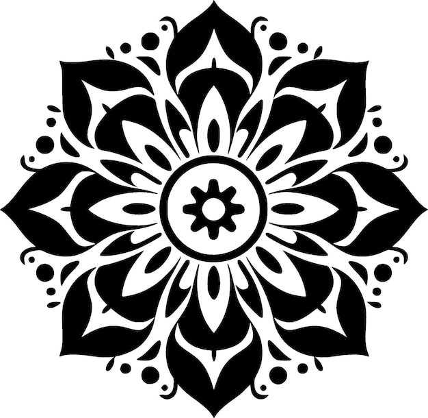 Mandala Minimalist and Simple Silhouette Vector illustration