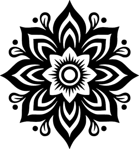 Mandala Minimalist and Simple Silhouette Vector illustration