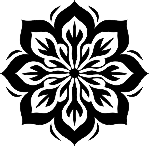 Mandala Minimalist and Simple Silhouette Vector illustration