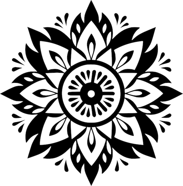 Mandala Minimalist and Simple Silhouette Vector illustration