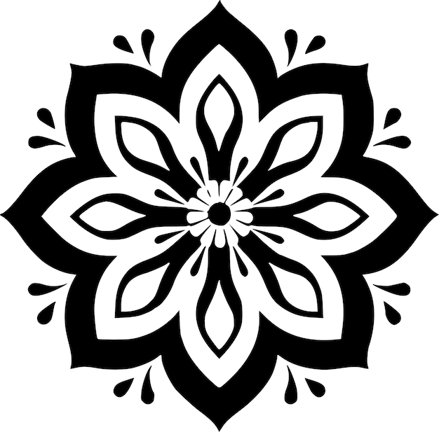 Mandala Minimalist and Simple Silhouette Vector illustration