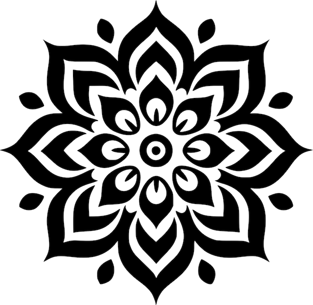 Mandala Minimalist and Simple Silhouette Vector illustration