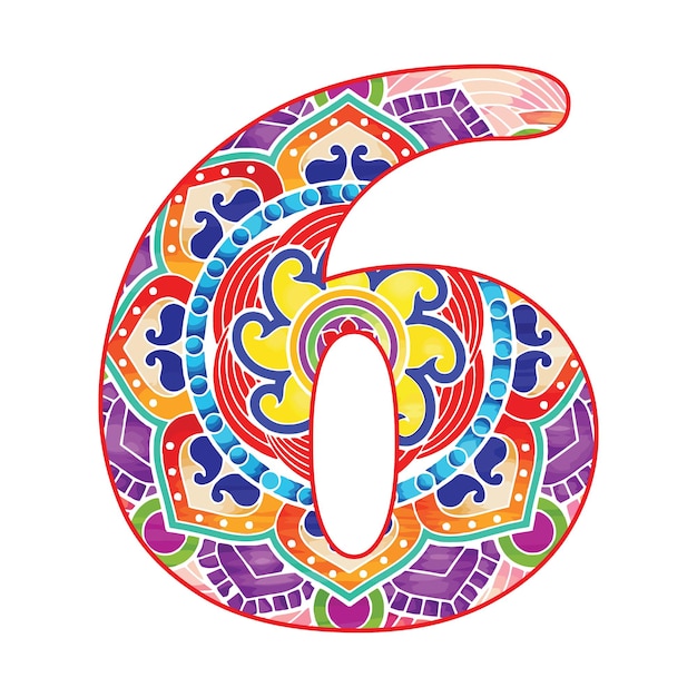 Mandala Number Coloring Page For Kids