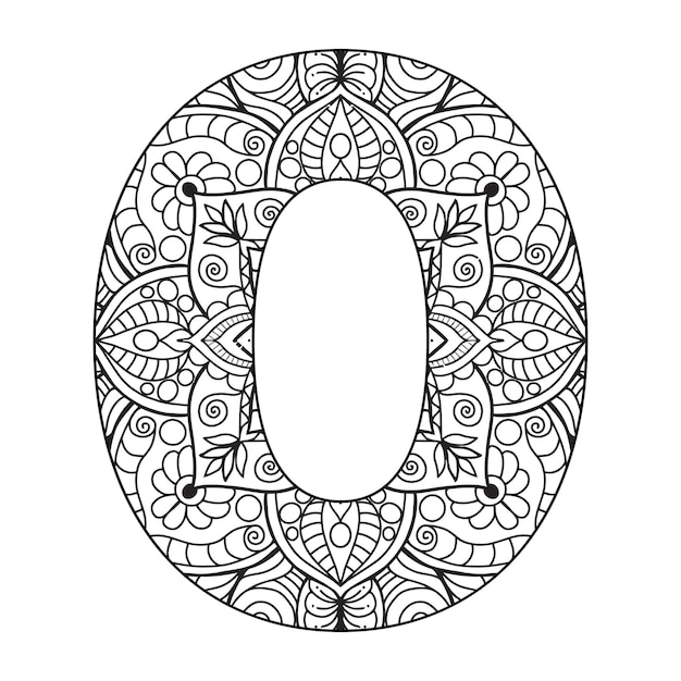 Mandala Number Coloring Page For Kids