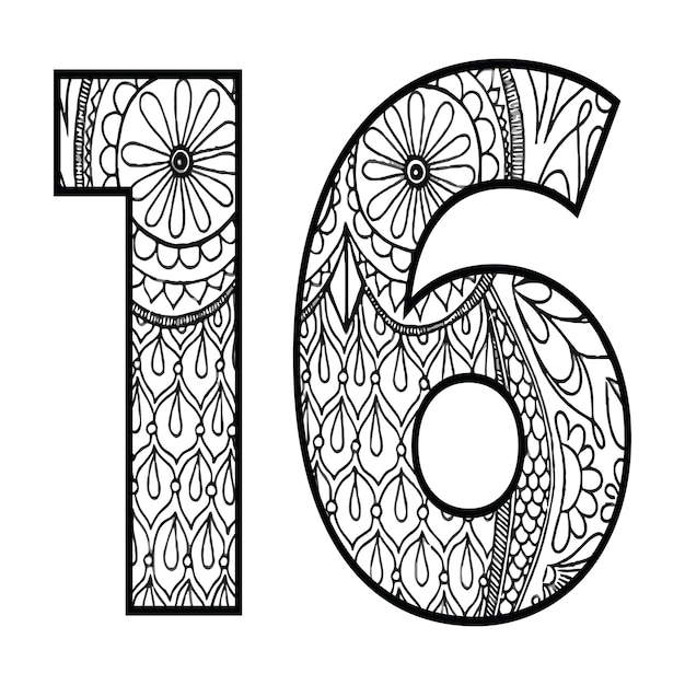 Mandala Number Coloring Page For Kids