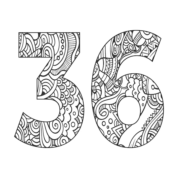 Mandala Number Coloring Page For Kids