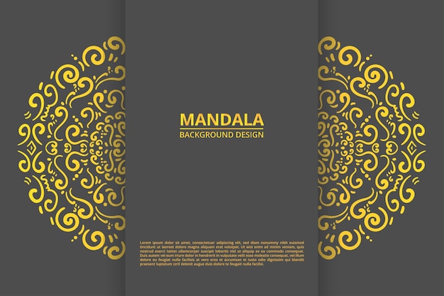 Mandala ornament background design vector