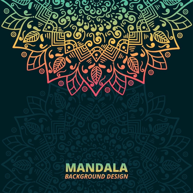 Mandala ornament background design vector